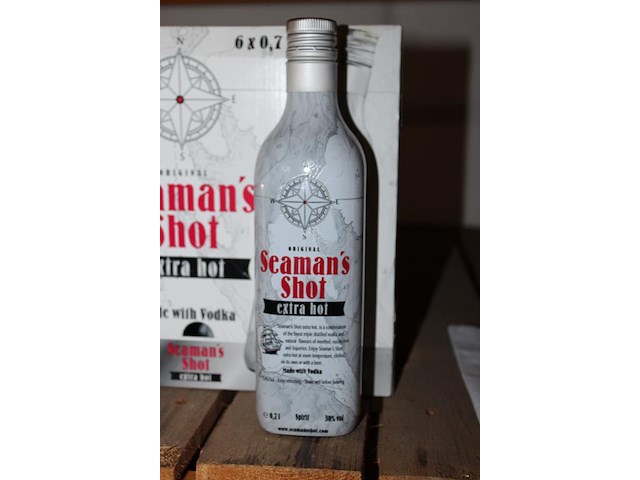 Zes flessen seaman´s shot extra hot. - afbeelding 2 van  2