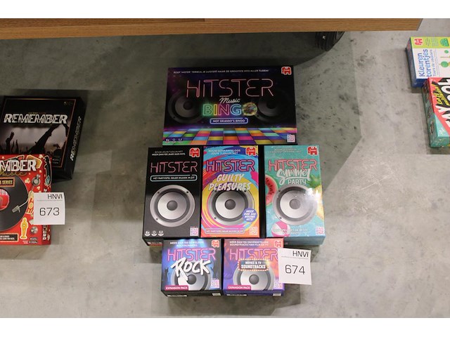 Zes hitster spellen in diverse uitvoeringen. - afbeelding 1 van  2
