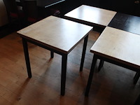 Zes horeca tafels met afmeting 70 x 70 x 76 cm. - afbeelding 3 van  3