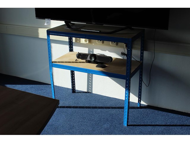 Zesdelige stellingkast blauw. afmeting 45 x 90 x 90 cm. let op: exclusief inhoud. - afbeelding 2 van  3