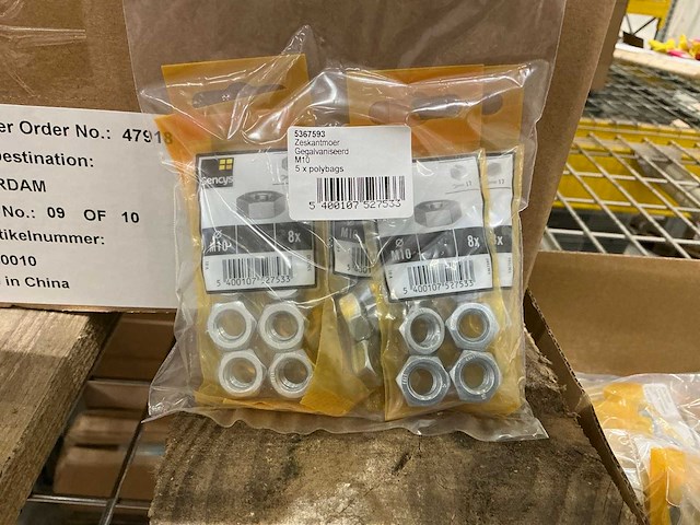 Zeskant moeren m10 (1050x) - afbeelding 2 van  3