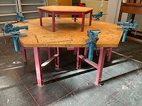 Zeskant werkbank met heuer bankschroeven