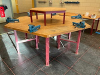 Zeskant werkbank met heuer bankschroeven