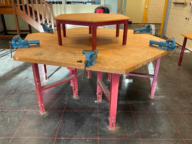 Zeskant werkbank met heuer bankschroeven - afbeelding 3 van  10