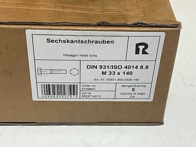 Zeskantbout m33x140 (35x) - afbeelding 4 van  4