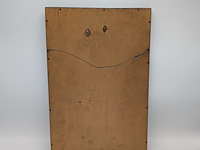 Zespas tegeltableau met polychrome voorstelling van groninger binnenhuis, rond 1900 - afbeelding 3 van  11