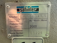 Zetbank sahinler, ckl1260x1.5, bouwjaar 2000 - afbeelding 7 van  7