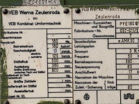 Zeulenroda wmw - pye160 ss - hydraulic press - 1980 - afbeelding 4 van  5