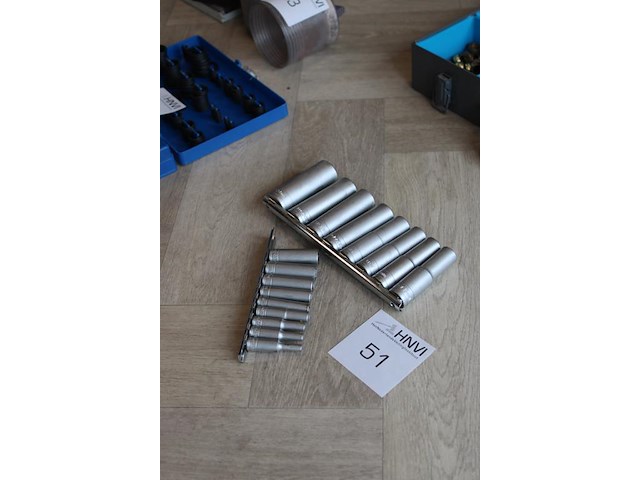 Zeventiendelige doppenset tengtools. maten 4 t/m 24 mm. - afbeelding 2 van  2