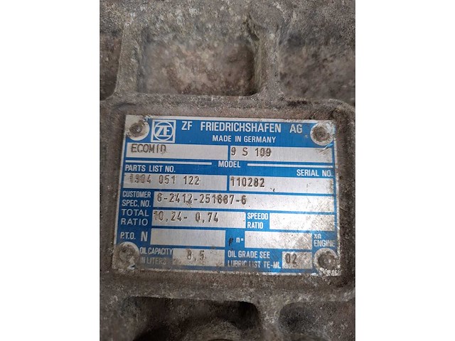 Zf versnellingsbak - 9 s 109 - vrachtwagen onderdeel - afbeelding 3 van  3