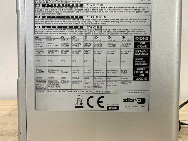 Zibro - lc30t - petroleumkachel 300w - afbeelding 8 van  9