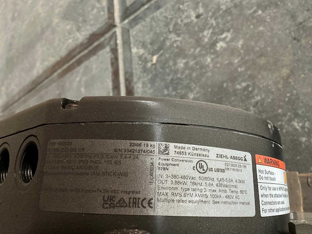 Ziehl-abegg blower (3x) - afbeelding 3 van  4