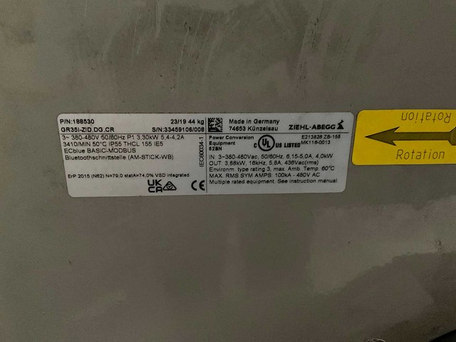 Ziehl-abegg industriële ventilator (12x) - afbeelding 3 van  3