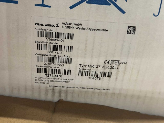 Ziehl-abegg/mdexx - partij industriële ventilatoren + diverse - afbeelding 6 van  11