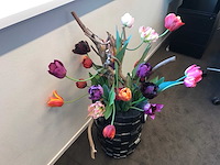 Zijde bloemen in pot - afbeelding 1 van  1