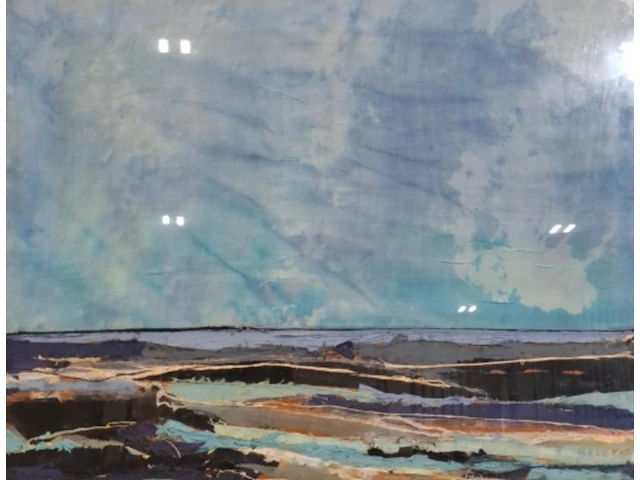 Zijde collage, maya wildevuur, compositie, 1986 - afbeelding 1 van  8