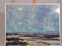Zijde collage, maya wildevuur, compositie, 1986 - afbeelding 2 van  8