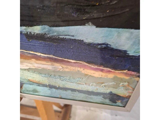 Zijde collage, maya wildevuur, compositie, 1986 - afbeelding 5 van  8
