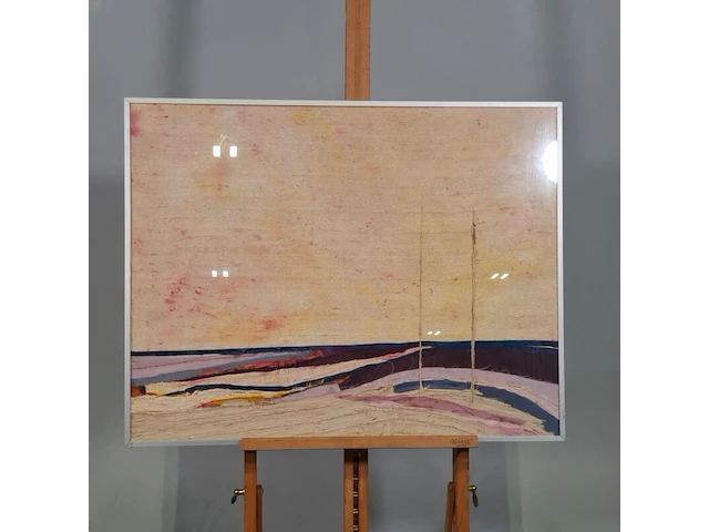 Zijde collage, maya wildevuur, compositie, 1987 - afbeelding 2 van  8