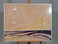 Zijde collage, maya wildevuur, compositie, 1987 - afbeelding 2 van  8