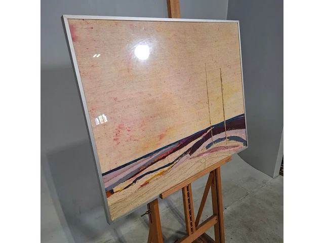 Zijde collage, maya wildevuur, compositie, 1987 - afbeelding 3 van  8