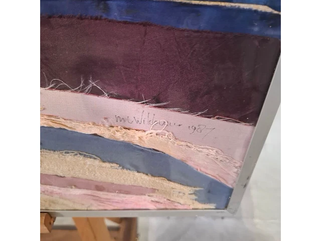 Zijde collage, maya wildevuur, compositie, 1987 - afbeelding 5 van  8