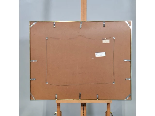 Zijde collage, maya wildevuur, compositie zalmkleurig, 1987 - afbeelding 7 van  8