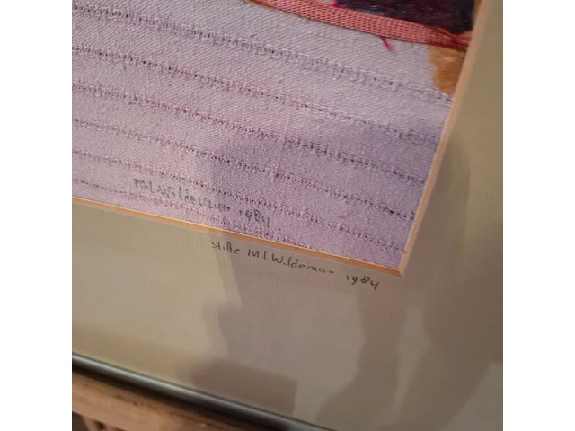 Zijde collage, maya wildevuur, stilte, 1984 - afbeelding 5 van  8