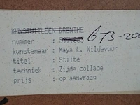 Zijde collage, maya wildevuur, stilte, 1984 - afbeelding 8 van  8