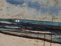 Zijde collage, maya wildevuur, strand, 1986