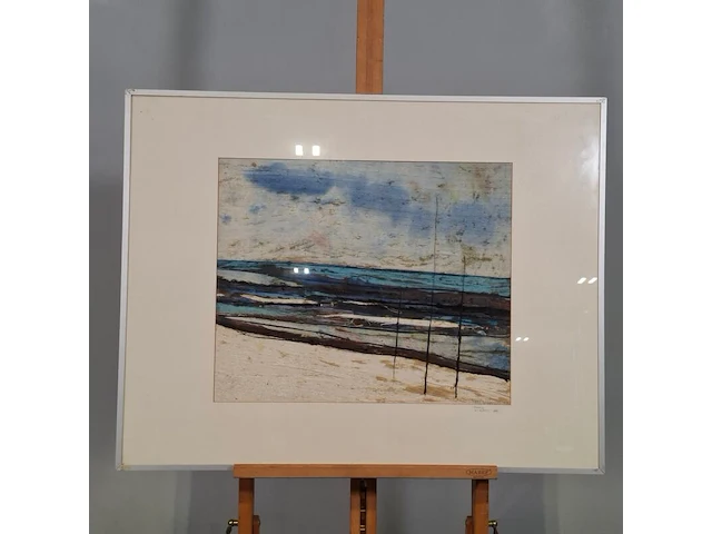 Zijde collage, maya wildevuur, strand, 1986 - afbeelding 2 van  8