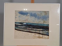 Zijde collage, maya wildevuur, strand, 1986 - afbeelding 2 van  8