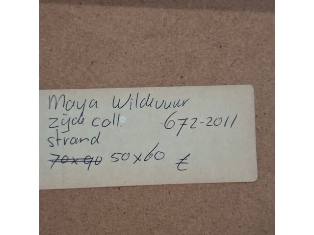 Zijde collage, maya wildevuur, strand, 1986 - afbeelding 8 van  8