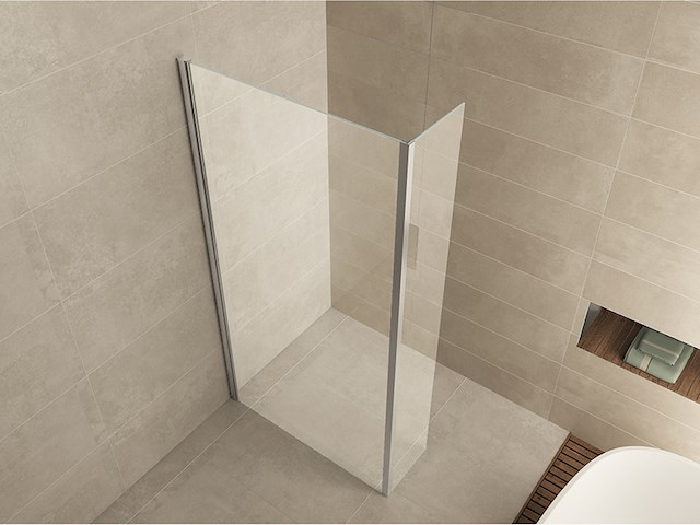 Zijwand + hoekprofiel 40x200 cm wb, 20.3820 - afbeelding 1 van  3