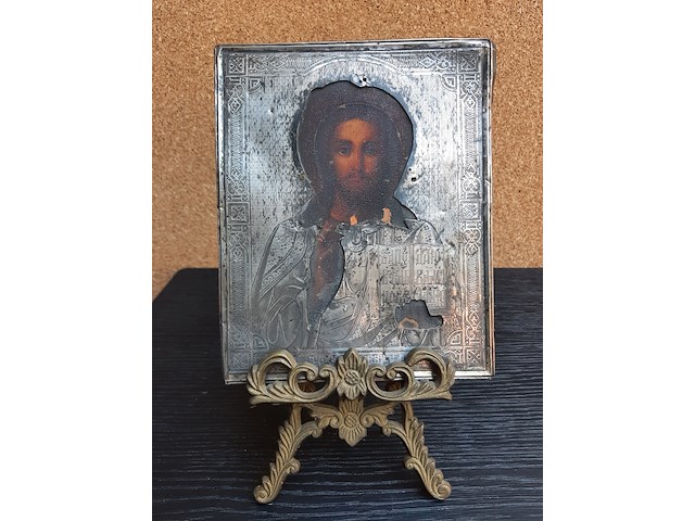 Zilver op hout, achterzijde linnen, 18e eeuw - afbeelding 1 van  5