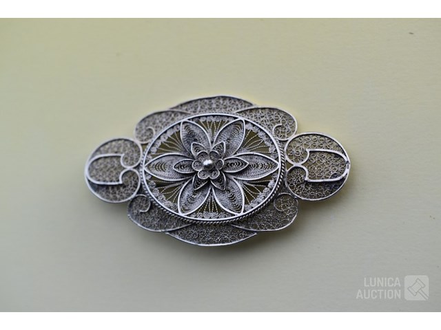 Zilveren broche - afbeelding 1 van  5