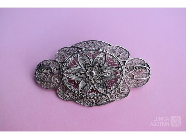 Zilveren broche - afbeelding 2 van  5