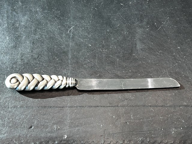 Zilveren broodmes - afbeelding 1 van  7