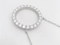 Zilveren cirkelcollier, moissaniet 2.30 ct - afbeelding 5 van  5