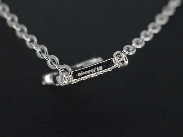 Zilveren collier letter e - afbeelding 5 van  8