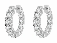 Zilveren creool-oorbellen, moissaniet 2.20 ct - afbeelding 4 van  7