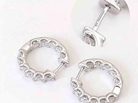 Zilveren creool-oorbellen, moissaniet 2.20 ct - afbeelding 6 van  7