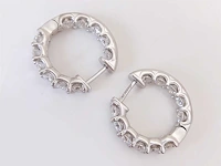 Zilveren creool-oorbellen, moissaniet 2.20 ct - afbeelding 7 van  7