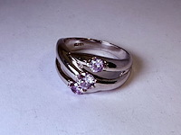Zilveren dames ring - afbeelding 1 van  6