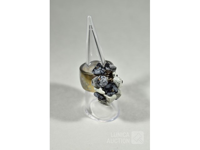 Zilveren design ring - afbeelding 2 van  5