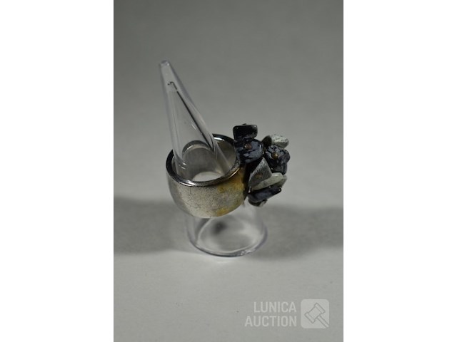 Zilveren design ring - afbeelding 3 van  5