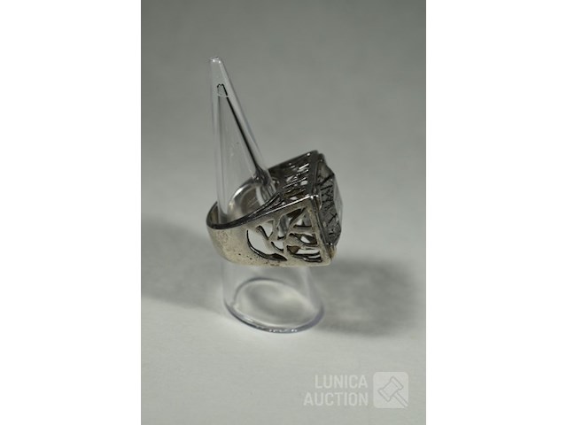 Zilveren design ring - afbeelding 2 van  6