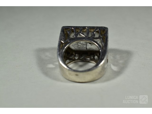 Zilveren design ring - afbeelding 3 van  6