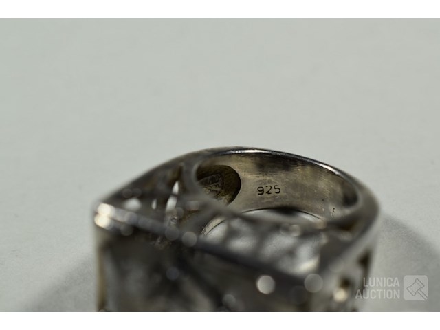 Zilveren design ring - afbeelding 6 van  6