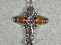 Zilveren halsketting met hanger - afbeelding 2 van  7